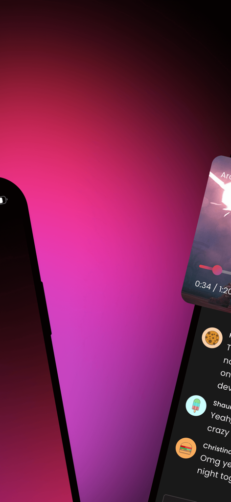 Teleparty app interface showing a synchronized movie watch party with a live group chat on a mobile screen.