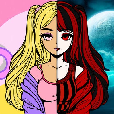 realistic girl split