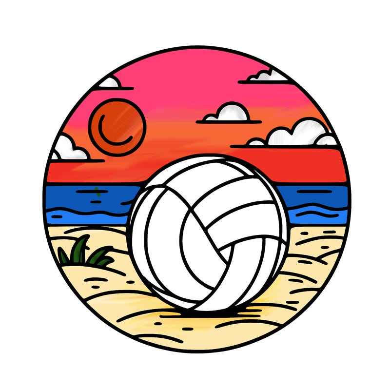 volleyball on a beach