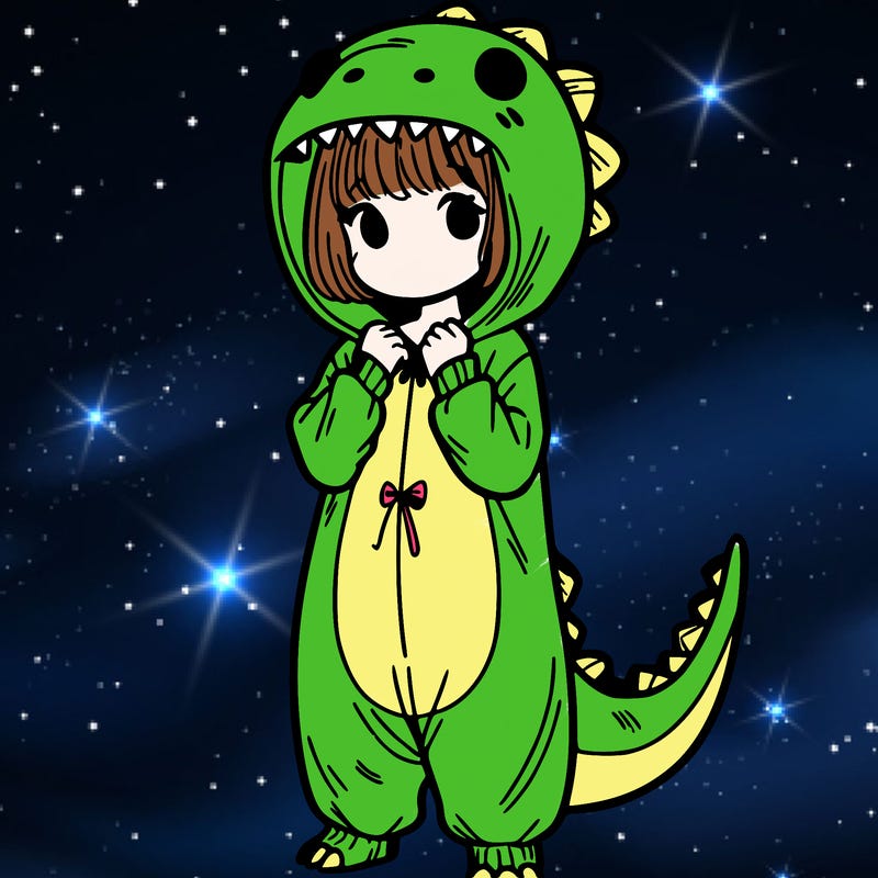 dino onesies on girl