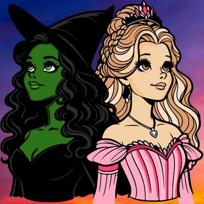 'elphaba and glinda (realistic)