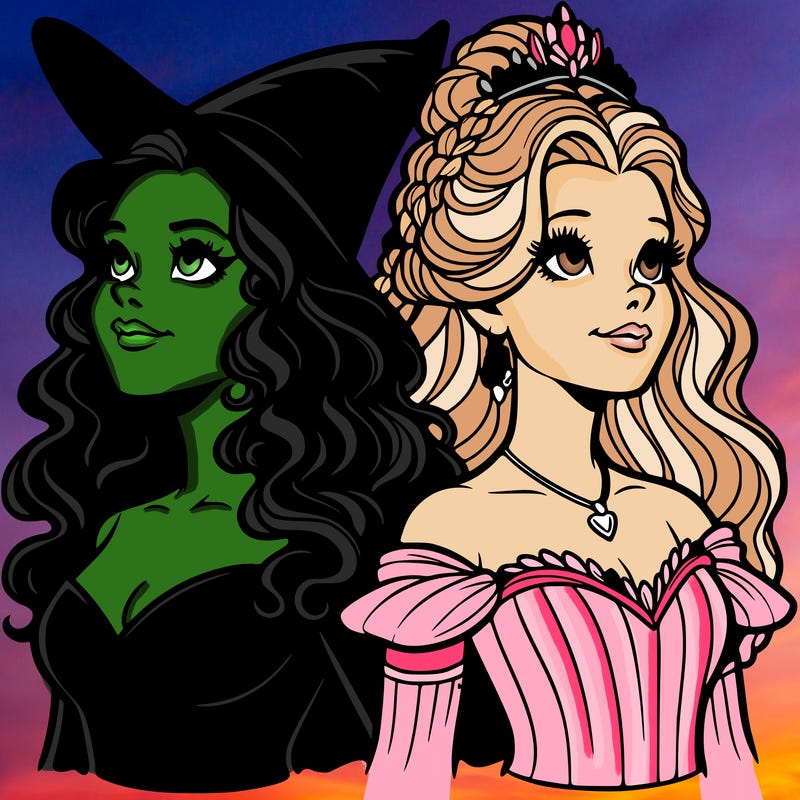 'elphaba and glinda (realistic)