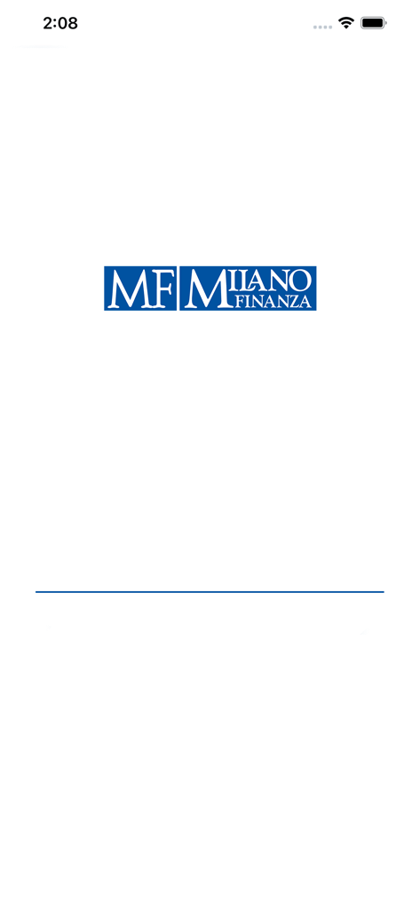 MF Milano Finanza - MF Milano Finanza app splash screen with logo