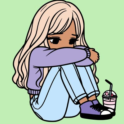 a girl  after a breakup