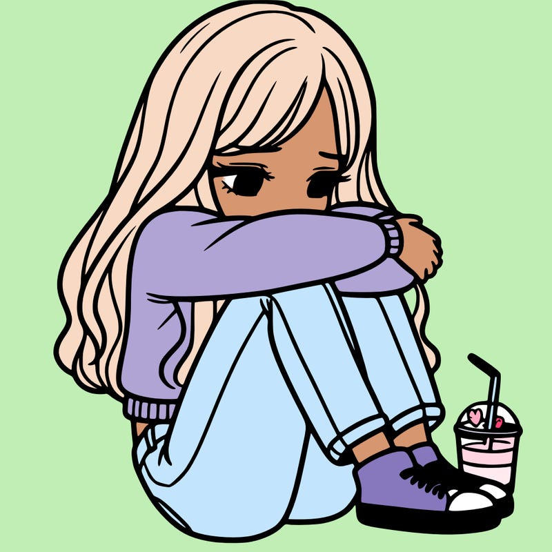 a girl  after a breakup