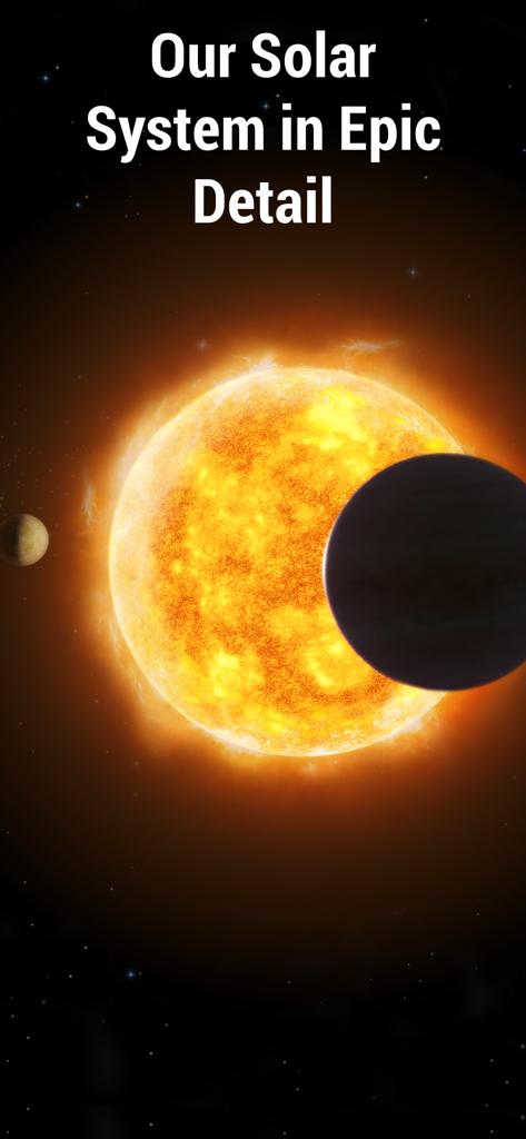 Solar Walk 2 Ads+：The Universe - A high detail 3D model of the sun and a planet from the Solar Walk 2 app