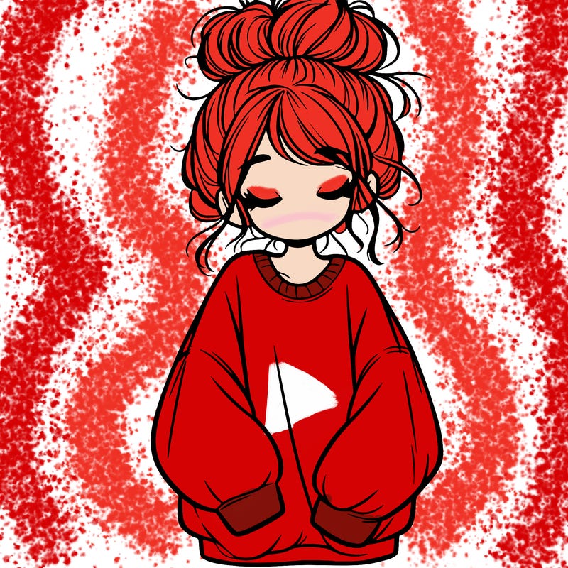 girl with baggy sweatshirt and messy bun