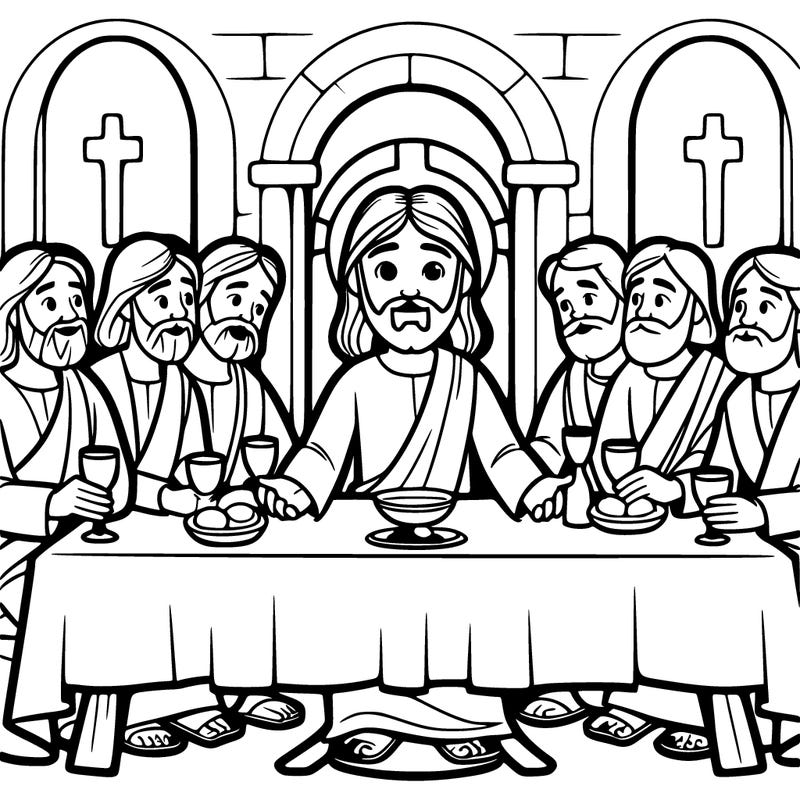 jesus shares the last supper with his apostles