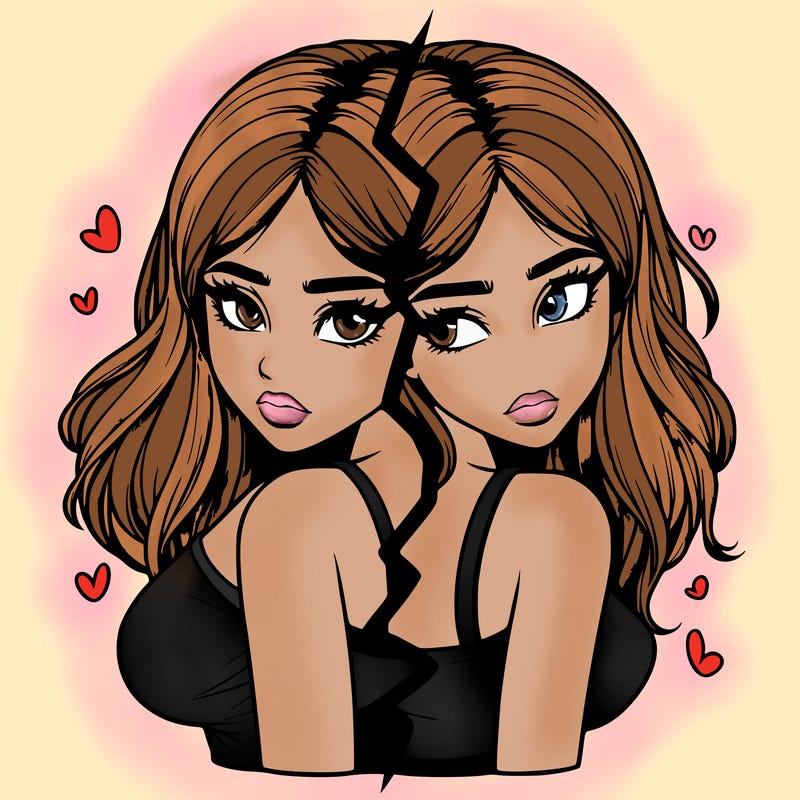 realistic girl split