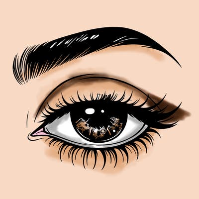 eye closed realistic