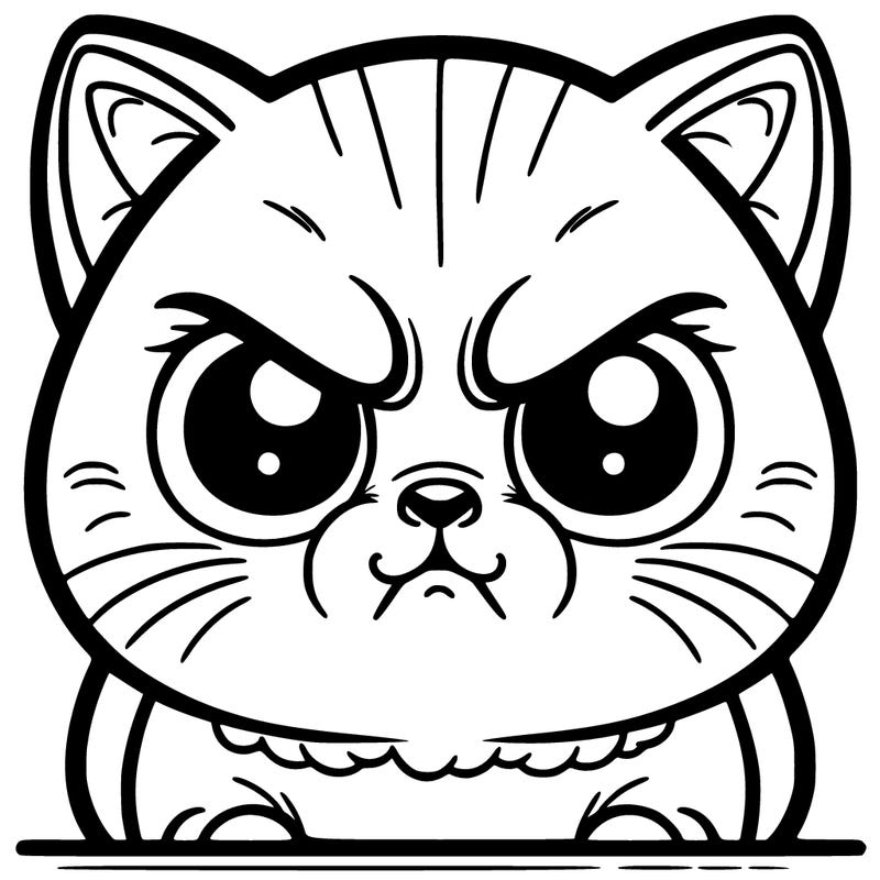 a detail picture of an angry cat