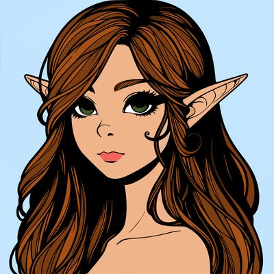 elf girl realistic dark fantasy