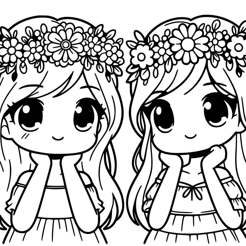 girls with flower crown