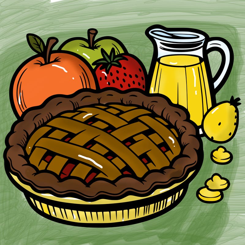 a pie of food