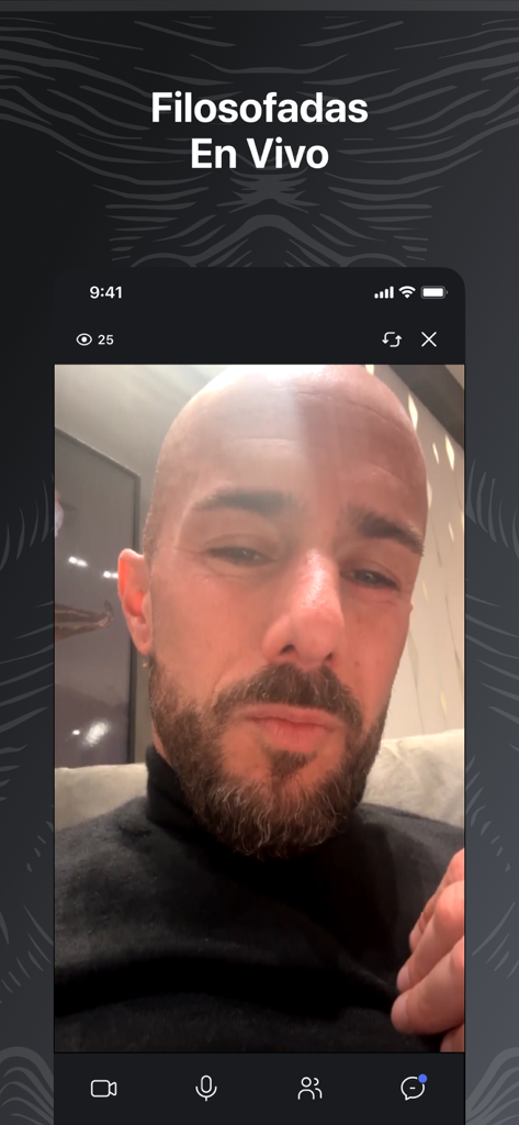 Te Vas AMORir - Sesión filosófica en vivo con Diego Dreyfus en la app móvil Te Vas AMORir.