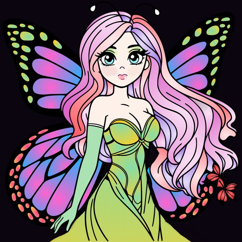 butterfly woman