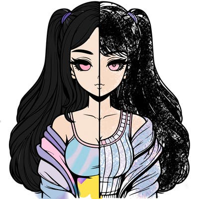 realistic girl split