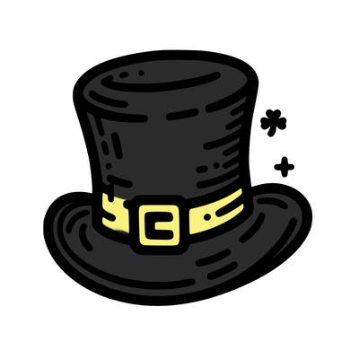 st patrick hat with thin lines