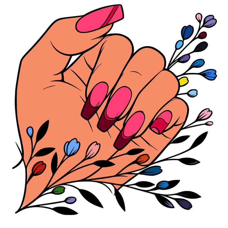 nails with french tip