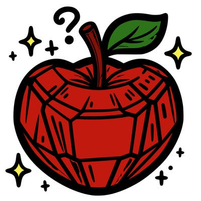 very shiny crystal apple