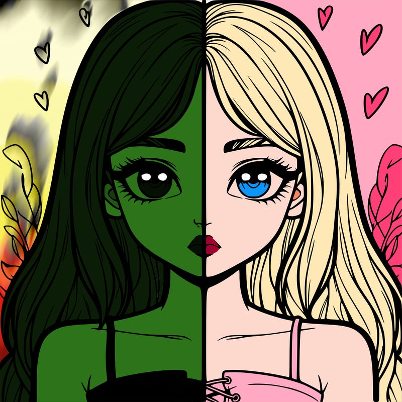 realistic girl split