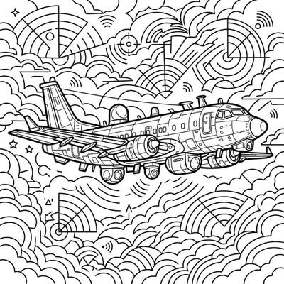 Take flight with this impressive reconnaissance aircraft coloring page, perfect for aviation fans and aspiring pilots. Immerse yourself in a world of detailed aerial surveillance as you bring this high-flying machine to life with your favorite colors.