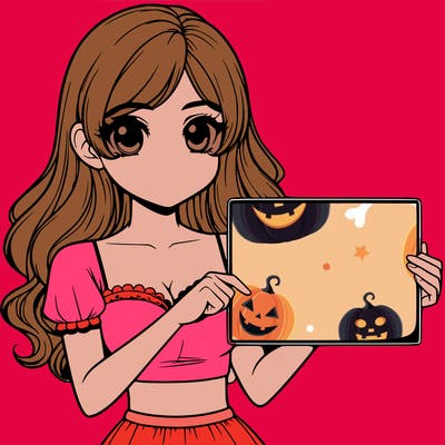 realistic pretty girl holding blank sign