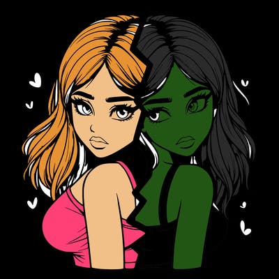 realistic girl split