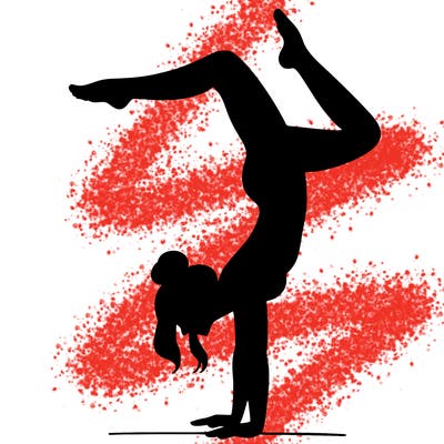 a woman doing a handstand