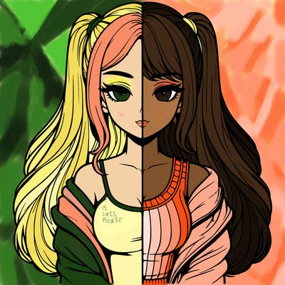 realistic girl split