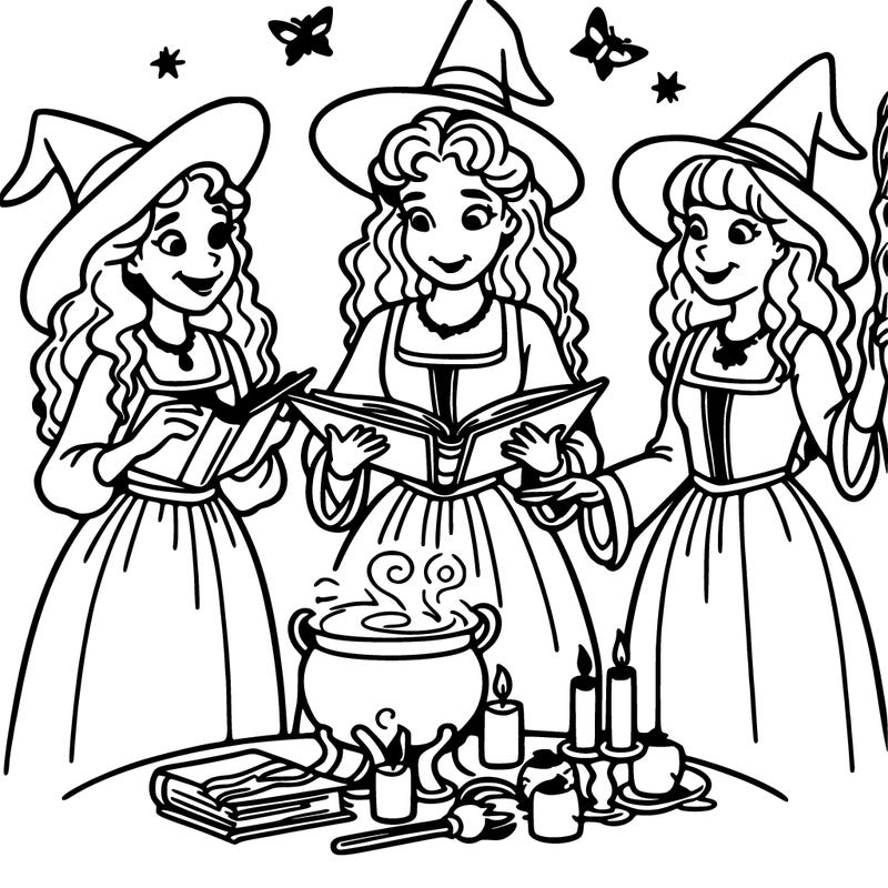 sanderson sisters: witches casting a spell
