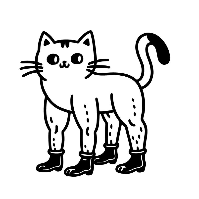 . cat with human legs