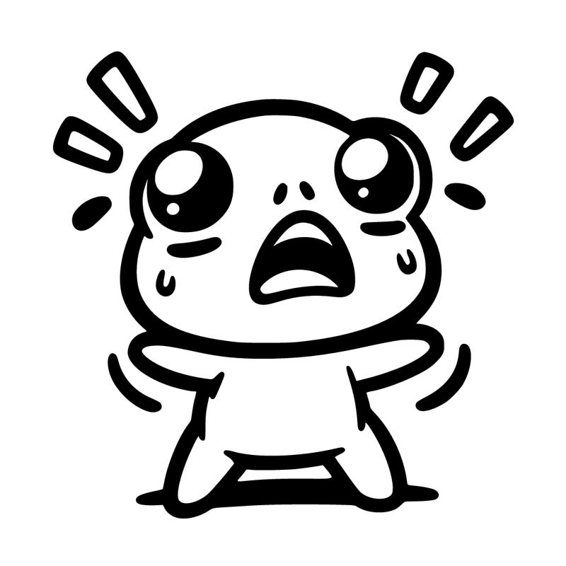 a chibi frog whuth shocked face