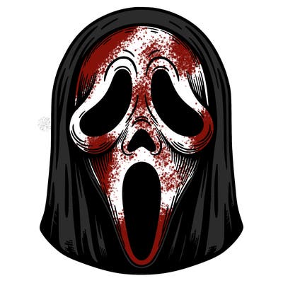 detailed ghostface mask