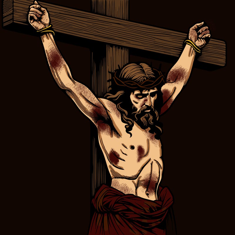 jesus realistic on the cross