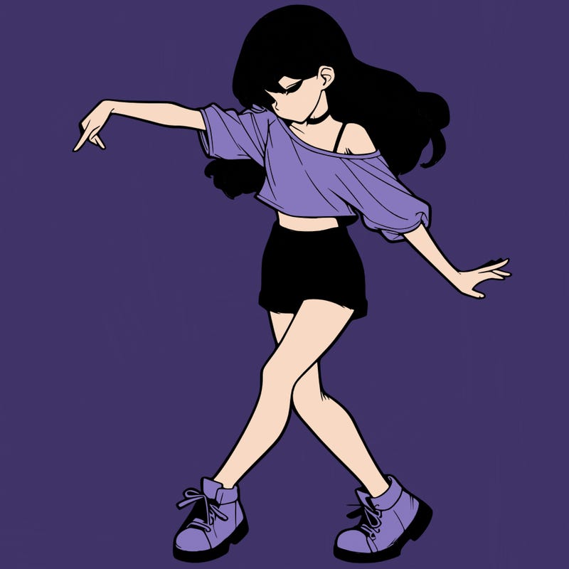 realistic girl danceing