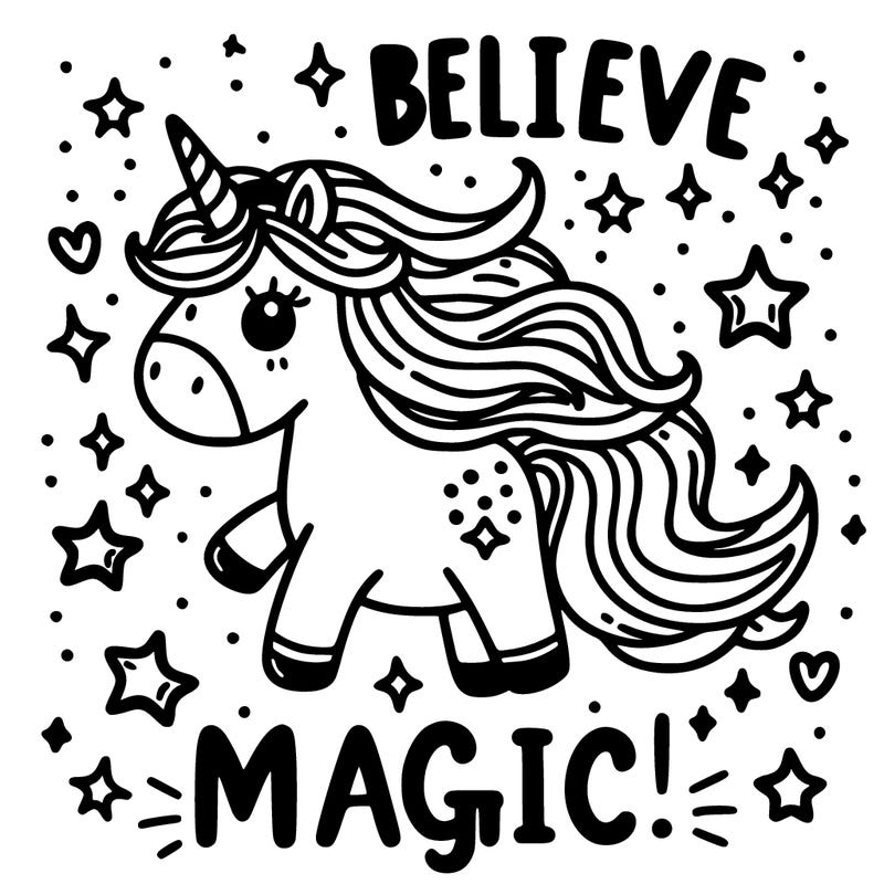 believe in magic with a unicorn 🦄