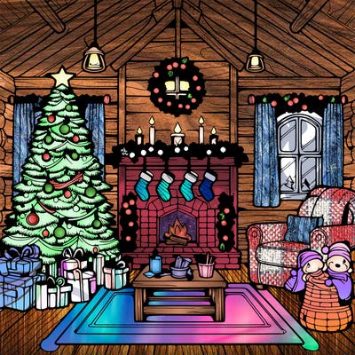 christmas house interior