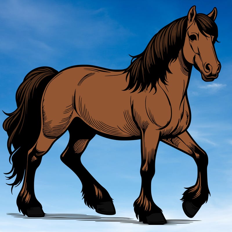 realistic horse