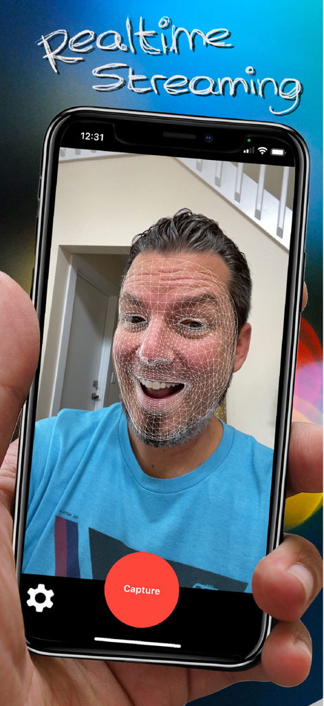 Mimic XR - Captura facial de movimento em tempo real com sobreposição de malha 3D no iPhone