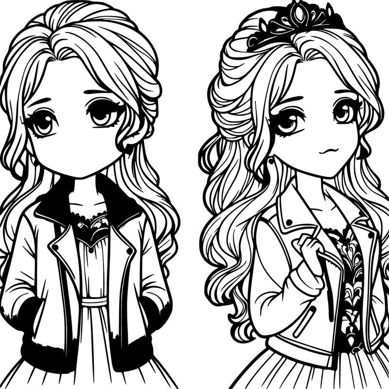 a princess with a jacket realistic