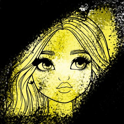 a realistic girl with a crown on