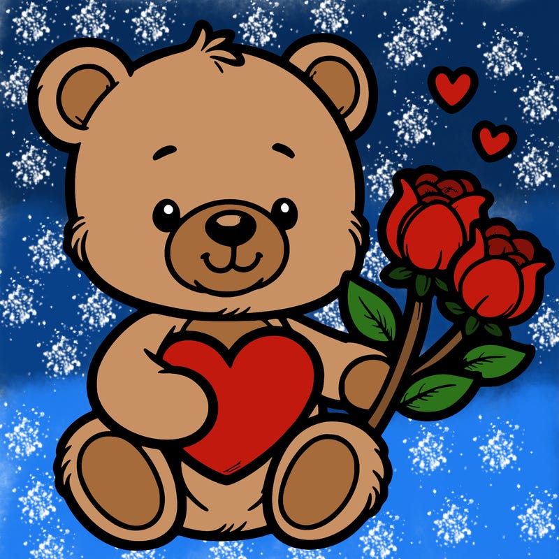 teddy bear a holding heart
