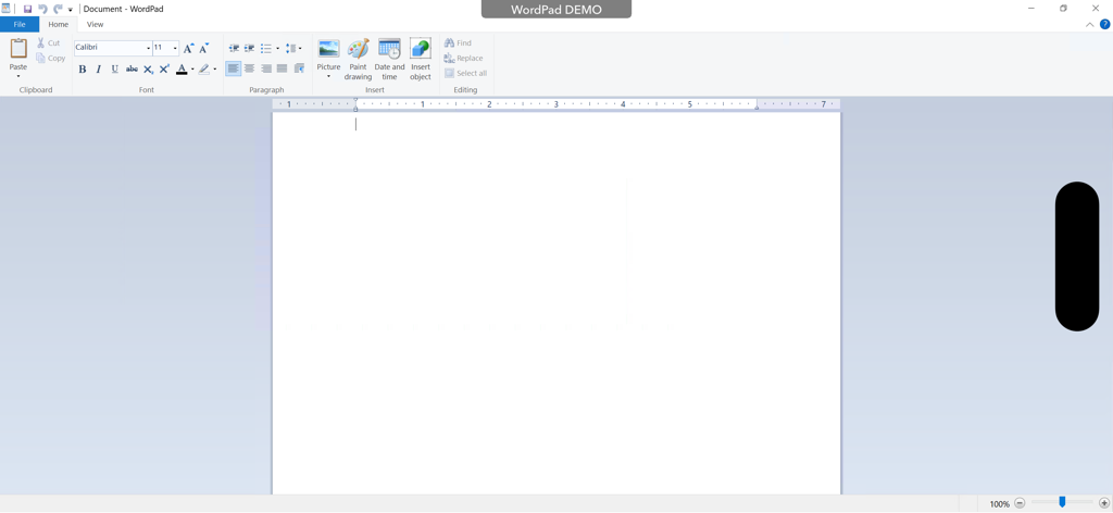 Workspot - Virtual Windows WordPad interface running on the Workspot app