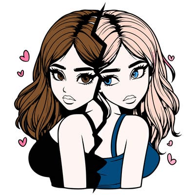 realistic girl split