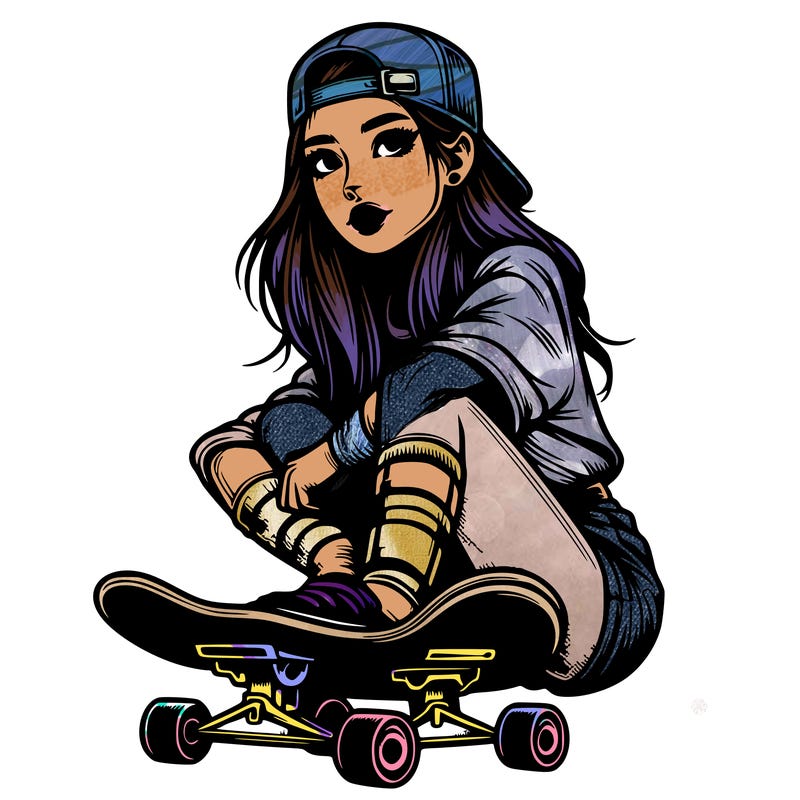 realistic skater girl