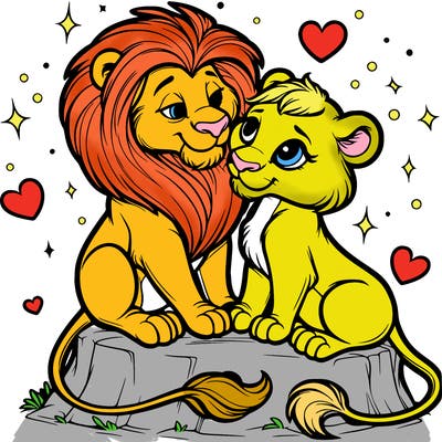 lion and lioness inlove