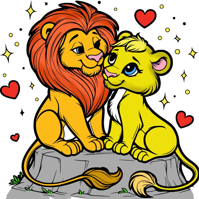 lion and lioness inlove