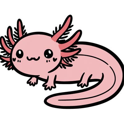 cute easy axolotl
