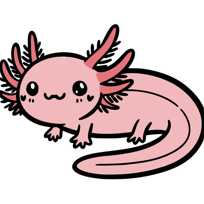 cute easy axolotl